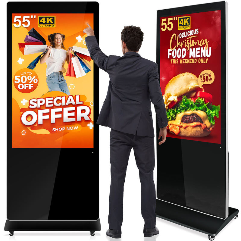 75 inch Digital Signage với màn hình cảm ứng và hỗ trợ nhiều ngôn ngữ cho màn hình quảng cáo bán lẻ