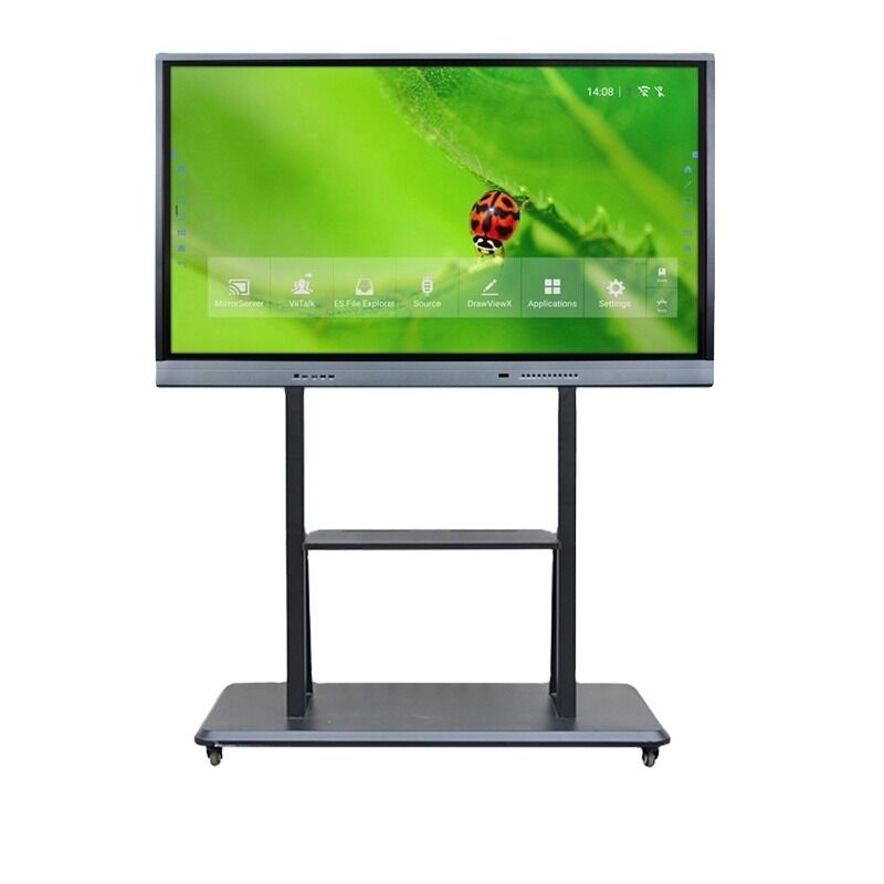 Màn hình 75 inch tùy chọn đa ngôn ngữ với thiết bị tất cả trong một, có mặt lưng bằng thép tấm mạ kẽm, hỗ trợ nhiều ngôn ngữ OSD