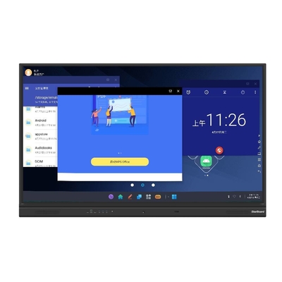 Bảng trắng tương tác hồng ngoại Màn hình cảm ứng đa tác vụ Android 11
