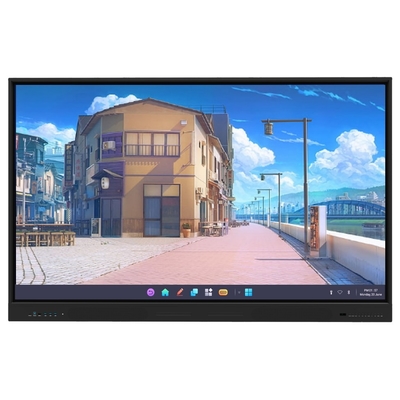 500cd / m2 Độ sáng LCD Smart Board với Android OS 14 và hoặc Màu sắc khung màu đen