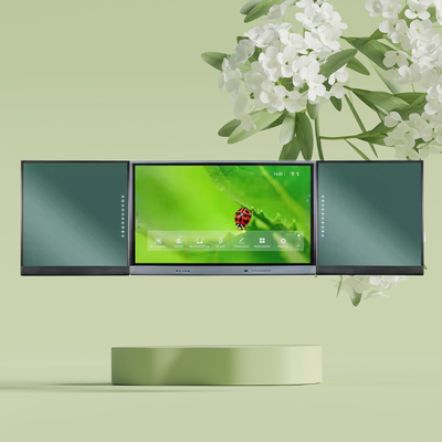 Sản xuất sản phẩm bán nóng màn hình 75 inch ở giữa với bảng đen kết nối bảng trắng bảng xanh cho cuộc họp giảng dạy trường học