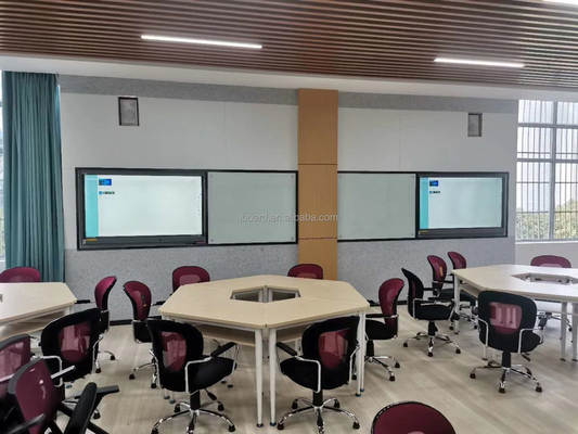 Iboard Bảng trắng tương tác 98 105 110 Inch 4K Phân giải khung nhôm với phần mềm văn phòng giảng dạy Zoom Đội họp Camera Mic tùy chọn cho phòng học văn phòng