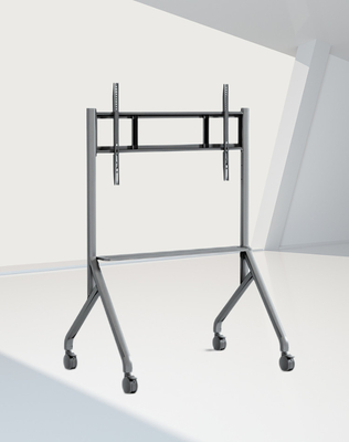 IBoard 55-86 Inch Có sẵn TV di động Nằm trên sàn TV Trolley Cart Tất cả trong một màn hình có bánh xe