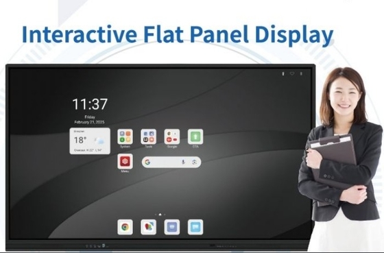 Android mới nhất (32 + 512GB) 86 Inch Interactive Flat Panel For Class And Office