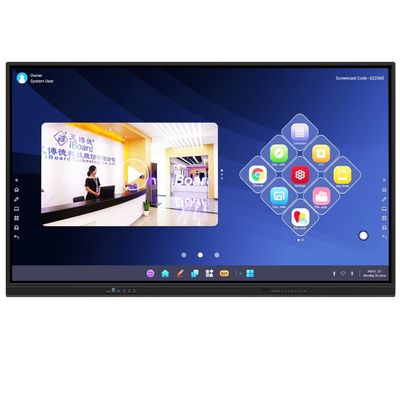 Trải nghiệm sức mạnh của màn hình cảm ứng tương tác 2mm độ chính xác 15W * 2 hoặc 20W * 2 loa và chiếu màn hình không dây