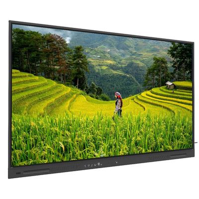 Bảng phẳng tương tác 75 inch Android 14 OPS PC Wifi BT USB RJ45 Touch Phần mềm bảng thông minh cho cuộc họp đào tạo giáo dục trường học