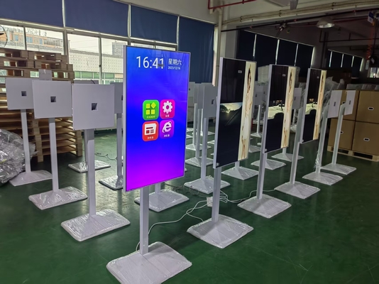 Bán buôn với quét đơn hàng Màn hình quảng cáo kỹ thuật số đứng sàn 23.8 inch 27 inch 32 inch Kiosk đứng sàn Cảm ứng điện dung Với hệ điều hành Android hoặc Windows