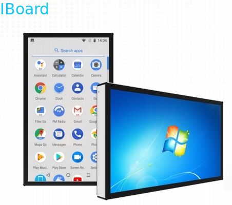 Kiosk màn hình cảm ứng hồng ngoại gắn tường 65 inch với độ phân giải 4K và loa tích hợp