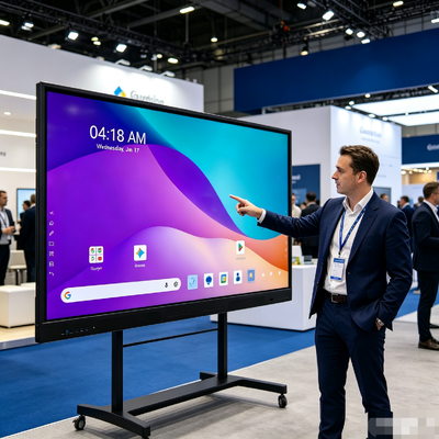 Màn hình phẳng tương tác Android 16 được Google EDLA chứng nhận Hiển thị 65/75/86/98 inch từ iBoard