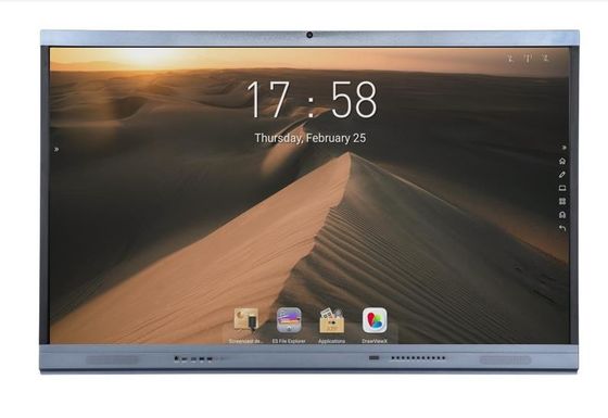 Màn hình cảm ứng tương tác LED hồng ngoại Android 11 tích hợp micrô camera