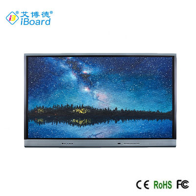 Máy tính bảng tương tác 75 inch treo tường, Android 8, Khung bằng hợp kim nhôm Bảng điều khiển phẳng để thuyết trình cuộc họp
